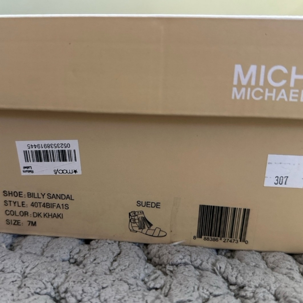 Michael Kors Brown Suede Fringe Sandals - Picture 7 of 7